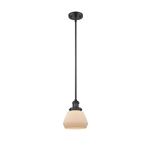 Fulton - 1 Light Stem Hung Mini Pendant In Industrial Style-9 Inches Tall and 7 Inches Wide - 1289010