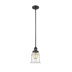 Canton - 1 Light Stem Hung Mini Pendant-10 Inch Tall and 6.5 Inch Wide - 1285379