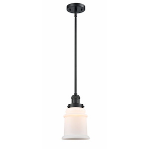 Canton - 1 Light Stem Hung Mini Pendant In Industrial Style-8.5 Inches Tall and 5.25 Inches Wide - 1288941