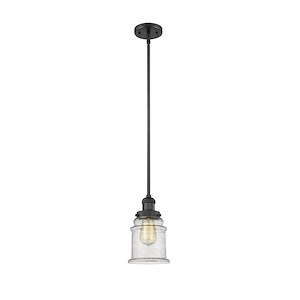 Canton - 1 Light Stem Hung Mini Pendant-10 Inch Tall and 6.5 Inch Wide - 1421807