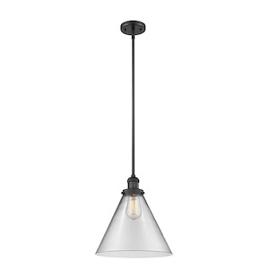 Franklin Restoration - 1 Light Cone Mini Pendant In IndustrialStyle-16 Inches Tall and 12 Inches Wide - 1266187
