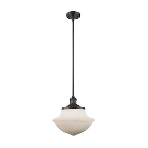 Oxford - 1 Light Stem Hung Mini Pendant In Traditional Style-11.5 Inches Tall and 11.75 Inches Wide - 1288938