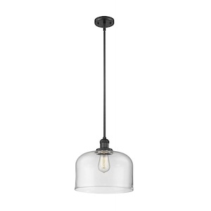 Franklin Restoration - 1 Light Bell Mini Pendant In IndustrialStyle-13 Inches Tall and 12 Inches Wide - 1266186