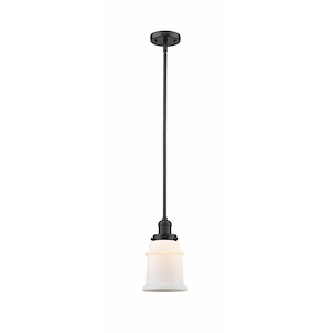 Canton - 1 Light Stem Hung Mini Pendant-10 Inch Tall and 6.5 Inch Wide - 1421914