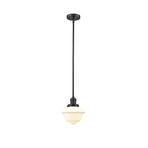 Oxford - 100W 1 LED Stem Hung Mini Pendant-8 Inch Tall and 7.5 Inch Wide - 1422077