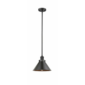 Briarcliff - 1 Light Stem Hung Mini Pendant-10 Inch Tall and 10 Inch Wide - 1421752