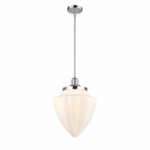 Bullet - 1 Light Stem Hung Mini Pendant-16 Inch Tall and 12 Inch Wide - 1422926