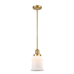 Canton - 1 Light Stem Hung Mini Pendant-10 Inch Tall and 6.5 Inch Wide - 1422129