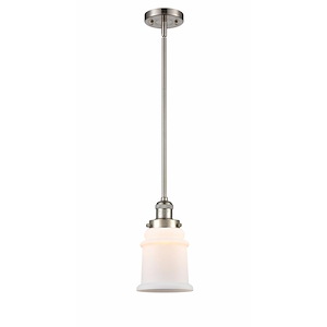 Canton - 1 Light Stem Hung Mini Pendant-10 Inch Tall and 6.5 Inch Wide - 1421813