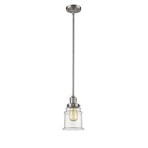 Canton - 1 Light Stem Hung Mini Pendant-10 Inch Tall and 6.5 Inch Wide - 1421814