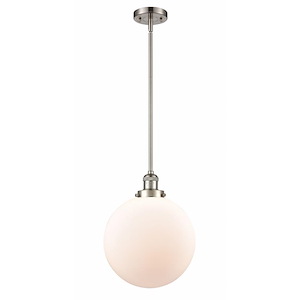 Beacon - 1 Light Stem Hung Mini Pendant In Industrial Style-15 Inches Tall and 12 Inches Wide - 1288948