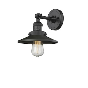 Franklin Restoration - 1 Light Railroad Wall Sconce In TraditionalStyle-8 Inches Tall and 8 Inches Wide - 1266193
