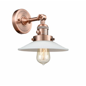 Halophane - 1 Light Wall Sconce In Industrial Style-8 Inches Tall and 8.5 Inches Wide - 1289030
