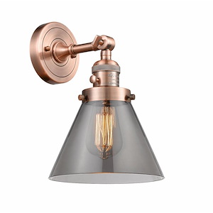 Cone - 1 Light Wall Sconce In Industrial Style-10 Inches Tall and 8 Inches Wide - 1289006