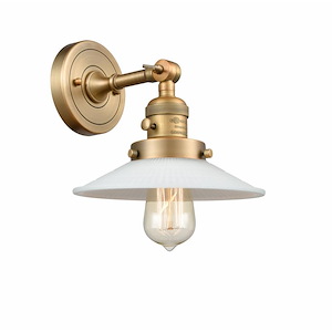 Halophane - 1 Light Wall Sconce In Industrial Style-8 Inches Tall and 8.5 Inches Wide - 1289030