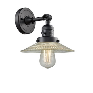 Halophane - 1 Light Wall Sconce In Industrial Style-8 Inches Tall and 8.5 Inches Wide - 1289030