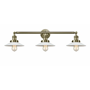 Halophane - 3 Light Bath Vanity In Industrial Style-10 Inches Tall and 32.5 Inches Wide - 1289046