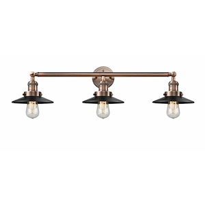 Railroad - 3 Light Bath Vanity In Traditional Style-10 Inches Tall and 32 Inches Wide - 1422203