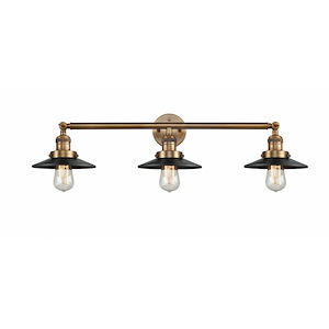 Railroad - 3 Light Bath Vanity In Traditional Style-10 Inches Tall and 32 Inches Wide - 1422374