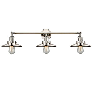 Railroad - 3 Light Bath Vanity In Traditional Style-10 Inches Tall and 32 Inches Wide - 1422263