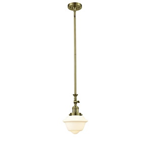 Oxford - 1 Light Stem Hung Tiltable Mini Pendant In Traditional Style-12 Inches Tall and 7.5 Inches Wide - 1289042
