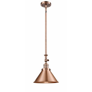 Briarcliff - 1 Light Stem Hung Tiltable Mini Pendant In Traditional Style-14 Inches Tall and 10 Inches Wide - 1422029
