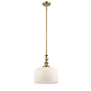 Bell - 1 Light Stem Hung Mini Pendant In Industrial Style-15 Inches Tall and 12 Inches Wide - 1289068