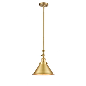 Briarcliff - 1 Light Stem Hung Tiltable Mini Pendant In Traditional Style-14 Inches Tall and 10 Inches Wide - 1423451