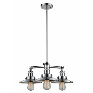 Railroad - 3 Light Chandelier In Traditional Style-8 Inches Tall and 19 Inches Wide - 1289089