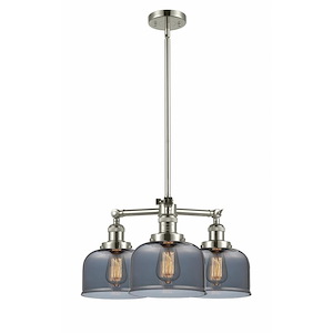 Bell - 3 Light Chandelier In Industrial Style-11 Inches Tall and 22 Inches Wide - 1289088