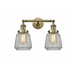 Chatham - 2 Light Bath Vanity In Art Deco Style-10 Inches Tall and 16 Inches Wide - 1289101