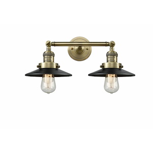 Railroad - 2 Light Bath Vanity In Traditional Style-8 Inches Tall and 18 Inches Wide - 1289086