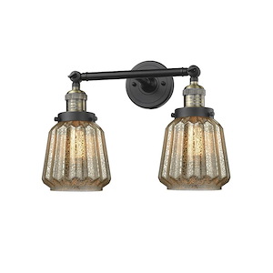 Chatham - 2 Light Bath Vanity In Art Deco Style-10 Inches Tall and 16 Inches Wide - 1289101