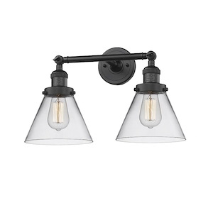 Franklin Restoration - 2 Light Cone Bath Vanity In IndustrialStyle-11 Inches Tall and 18 Inches Wide - 1266210