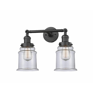 Franklin Restoration - 2 Light Canton Bath Vanity In IndustrialStyle-11 Inches Tall and 16.5 Inches Wide - 1266213