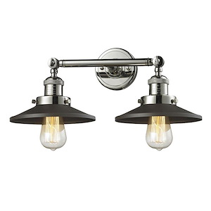 Railroad - 100W 2 LED Adjustable Bath Vanity-8 Inch Tall and 18 Inch Wide - 1422444