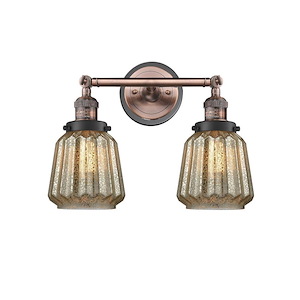 Chatham - 2 Light Bath Vanity In Art Deco Style-10 Inches Tall and 16 Inches Wide - 1289105