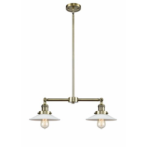 Halophane - 2 Light Stem Adjustable Island-10 Inch Tall and 21 Inch Wide - 1423473