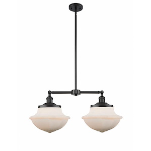Oxford - 2 Light Island In Traditional Style-10 Inches Tall and 25 Inches Wide - 1289092