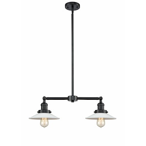 Halophane - 2 Light Stem Adjustable Island-10 Inch Tall and 21 Inch Wide - 1423487