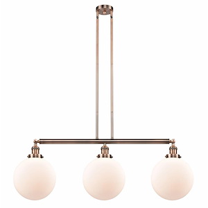 Beacon - 3 Light Island In Industrial Style-14 Inches Tall and 42 Inches Wide - 1289137