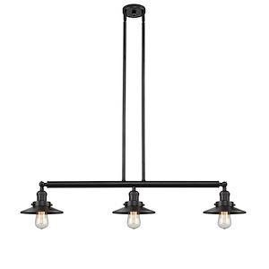 Railroad - 100W 3 LED Stem Adjustable Island-10 Inch Tall and 40.5 Inch Wide - 1424626