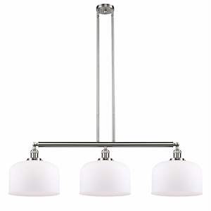 Bell - 3 Light Stem Hung Island In Industrial Style-13 Inches Tall and 42 Inches Wide - 1289100