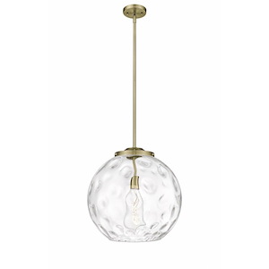 Athens Water Glass - 1 Light Pendant In Industrial Style-17.13 Inches Tall and 15.75 Inches Wide - 1289159