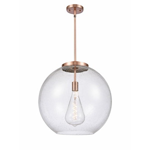 Athens - 1 Light Stem Hung Pendant-18 Inch Tall and 17.75 Inch Wide - 1289236