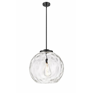 Athens Water Glass - 1 Light Pendant In Industrial Style-19.5 Inches Tall and 17.88 Inches Wide - 1289168