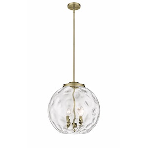 Athens Water Glass - 3 Light Pendant In Industrial Style-17.13 Inches Tall and 15.75 Inches Wide - 1289135