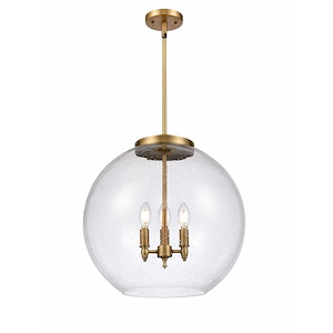 Athens - 3 Light Stem Hung Pendant-18.38 Inch Tall and 17.75 Inch Wide - 1422742