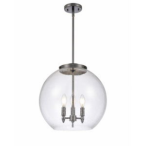 Athens - 3 Light Stem Hung Pendant-16.38 Inch Tall and 15.75 Inch Wide - 1422556