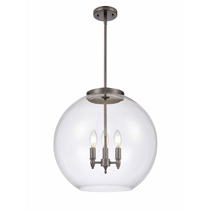 Athens - 3 Light Stem Hung Pendant-18.38 Inch Tall and 17.75 Inch Wide - 1422746